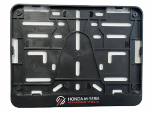 Kentekenplaathouder Motorfiets liggend – Opdruk “Honda M-Serie” – Zwart, 210x143mm