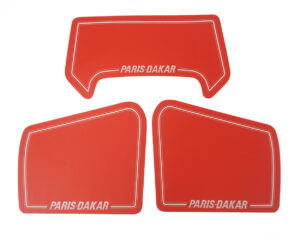 Stickerset kappen - Rood - model Paris-Dakar (lange zijkappen)