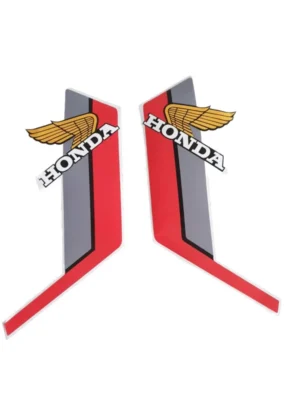 Sticker tank - Rood/grijs (incl. "Honda Wing")