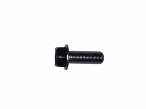 Voetsteun, bout, flens - M12x32 - Zwart