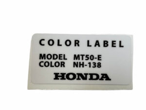 Sticker kleurlabel - Kleur: NH138 Shasta White - model '84-'85