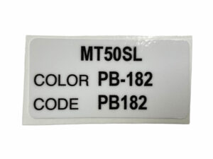 Sticker kleurlabel - Kleur: PB182 Florida Blue - model '90-'92