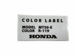 Sticker kleurlabel - Kleur: R119 Flashing Red (Orange) - model '84-'85