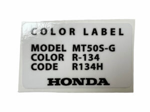 Sticker kleurlabel - Kleur: R134 Fighting Red - model '86-'87