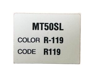 Sticker kleurlabel - Kleur: R119 Flashing Red (Orange) - model '90-'92