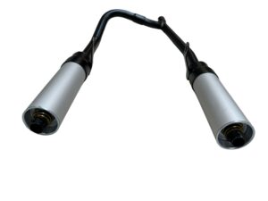 Einddemper dubbel – Zwart (incl. montagerubber)
