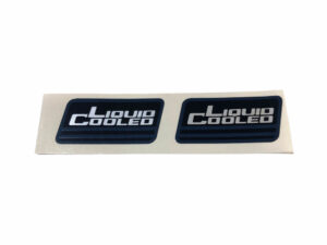 Stickerset radiateurkap - "Liquid Cooled" Zwart