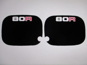 Stickerset zijkap - Zwart - model '83, Rood