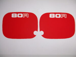 Stickerset zijkap - Rood - model '83, Wit