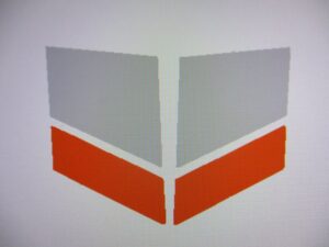 Stickerset zijkap - Wit/rood - model '82-'86, NH1 Black