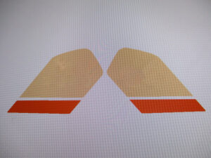 Stickerset tank - Geel/rood - model '82-'86, R110 Monza Red