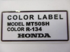 Sticker kleurlabel - Kleur: R134 Fighting Red - model '88-'89