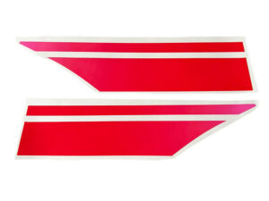 Stickerset tank - Streep Rood/roze rainbow