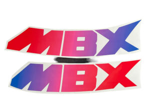 Stickerset tank - "MBX" Rood/roze/blauw rainbow