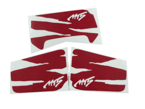 Stickerset kappen - Rood - model '93-'96 (Paris-Dakar, lange zijkappen)