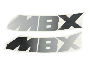 Stickerset tank - "MBX" Zwart rainbow