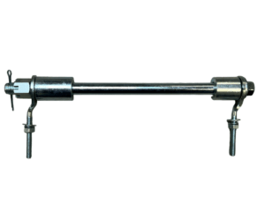 Achterwiel, bevestigingsset (compleet, incl. moer/splitpen/bussen/kettingspanners) - M12x225mm