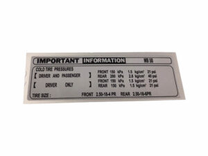 Sticker kettingkast, informatie - ENG - Grijs