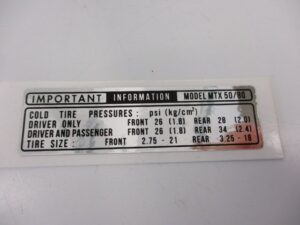 Sticker kettingscherm Honda MTX