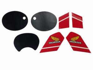 Stickerset compleet - Zwart/rood - model NH111 Cortina White