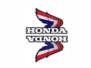 Stickerset tank/radiateurkap - "Honda Wing" Rood/wit/blauw