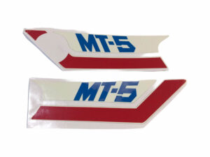 Stickerset zijkap - "MT-5" Wit/rood/blauw - model '81-'83, PB109 Petrol Blue