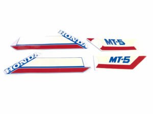 Stickerset kappen - Wit/rood/blauw - model '81-'83, PB109 Petrol Blue