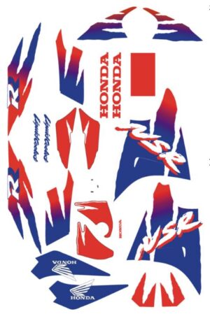 Stickerset compleet - Wit/blauw "Tiger"