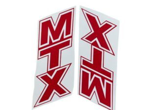 Sticker tank - "MTX" Rood