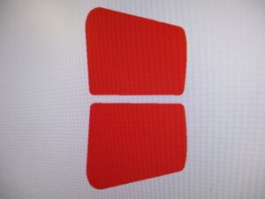 Stickerset zijkap - Rood (lange uitvoering)