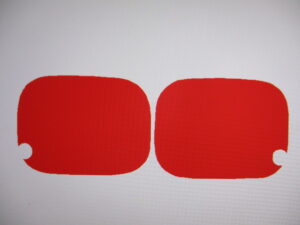 Stickerset zijkap - Rood - model '84-'86