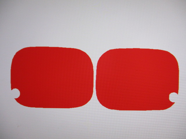 Stickerset zijkap - Rood - model '84-'86