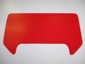 Sticker koplampspoiler - Rood - model '88-'89, Wit