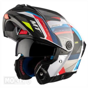 HELM ATOM 2 SV BAST MAT BLAUW/ROOD