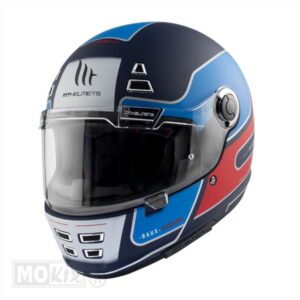 Helm Jarama SV_Baux Mat Blauw/Rood/Zilver