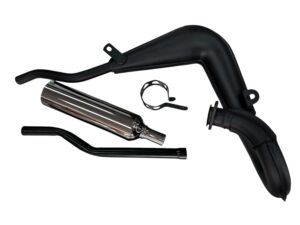 Uitlaat set compleet met Chromen demper Honda MTX-SH AD09 / MTX50R AD06 Origineel model Zwart