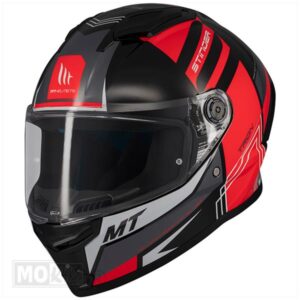 HELM STINGER 2 TRON ZWART/ROOD