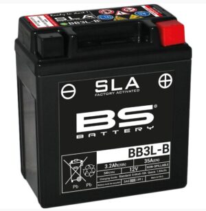 Accu YB3L-B 12V Honda MBX50, MBX80 AC03, AC05, HC04 / MTX80R, HD08 / MTX-SH AD09, AD06 / NSR AC08 3.2 Ah onderhoudsvrij!